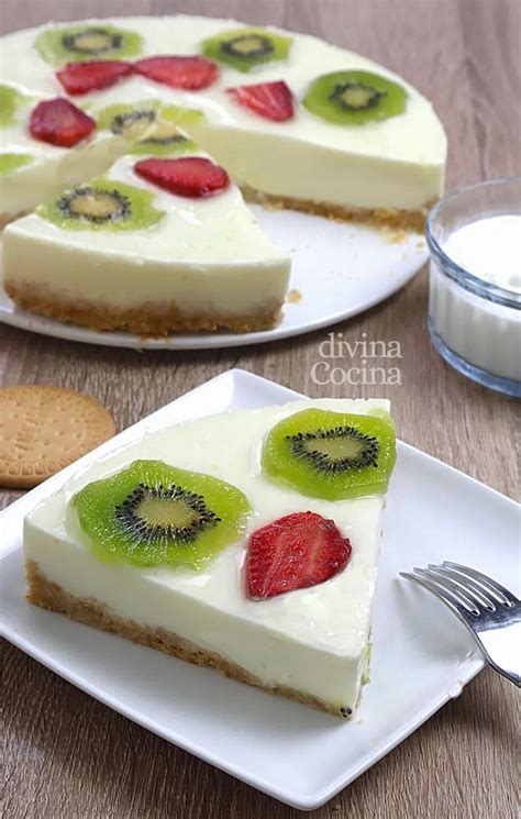 Tarta De Yogur Y Frutas Sin Horno Postres F Ciles Y Ricos