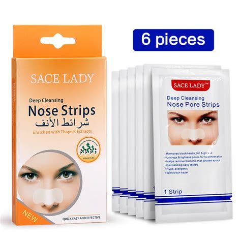 6Pcs Nose Strips Deep Cleansing Blackhead Remover Nasal Spot Facial Dot ...