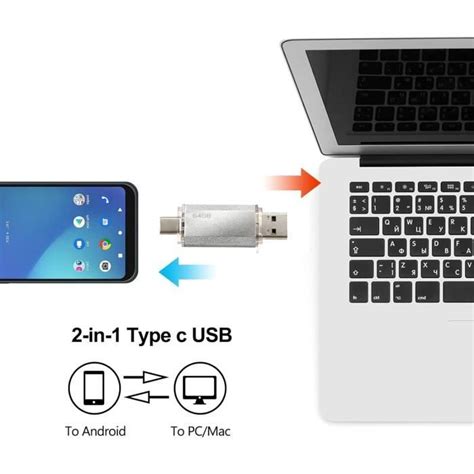 Clé Usb 64Go 2 0 2 En 1 Rapide Otg Clé Usb C 64Go 2 En 1 Type C Usb 2