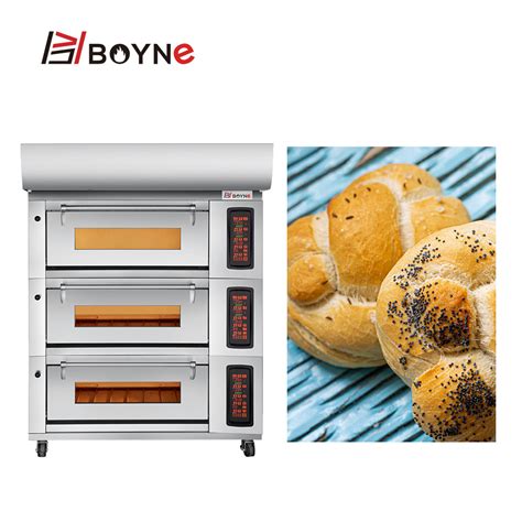 Industrial 3 Deck 6 Trays Gas Bread Baking Oven For Hotel China Oven