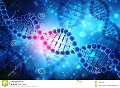 Concept Biochemie Met Dna Molecule Op Medische Achtergrond Het D