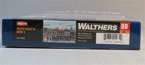 WALTHERS 3028 CORNERSTONE HO SCALE MERCHANT S ROW I STORE BUILDING W933