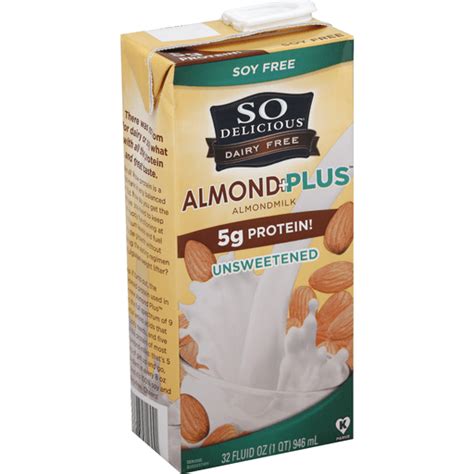 So Delicious Almond Plus Almond Milk Unsweetened Beverages Foodtown