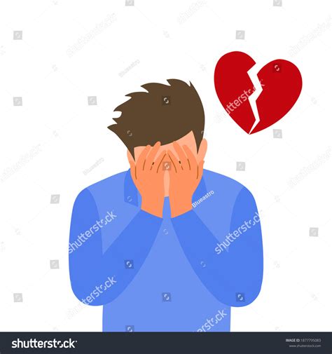 Broken Heart Concept Vector Illustration On Stock Vector Royalty Free