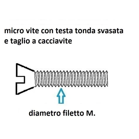 Micro Viti A Testa Svasata Tonda Con Taglio A Cacciavite In Ottone