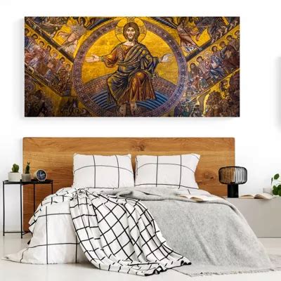 Cuadro En Lienzo Religioso Jesus Cristo 18 120x55cm TAYRONA STORE