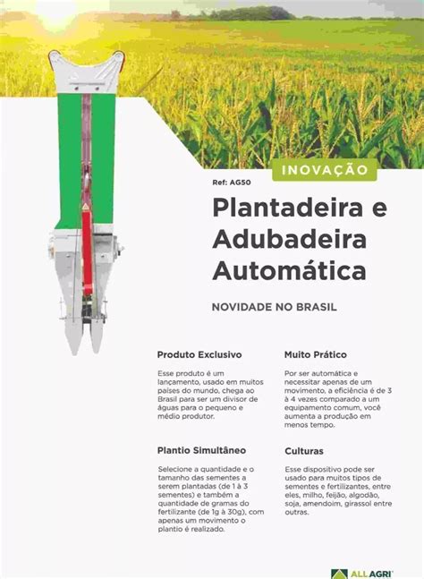 PLANTADEIRA E ADUBADEIRA TIPO MATRACA AG50 ALL AGRI