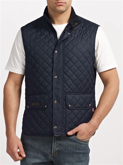 Belstaff Quilted Gilet In Blue For Men Lyst