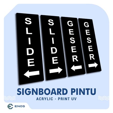 Jual Akrilik Sign Board Pintu Tarik Dorong Papan Tanda Pull Push