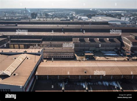 Drone View Of Area Of Huta Stalowa Wola Defense Contractor And Steel