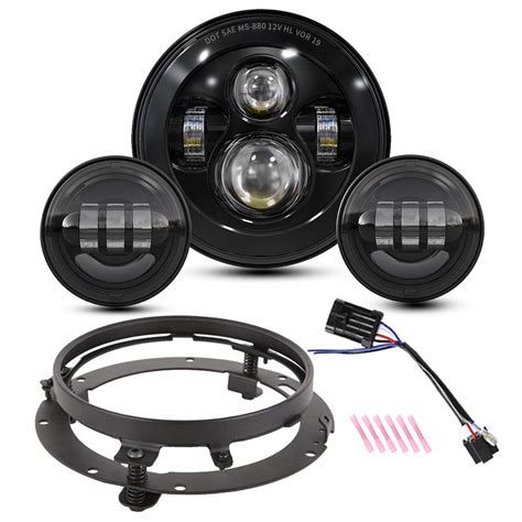 Buy Inch Round Led Headlight Bulb Kit With Inch Passing Lamps Fog