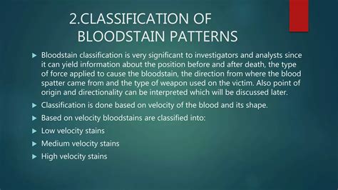 Bloodstain Pattern Analysis Ppt