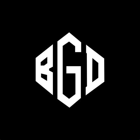 Bgd Letter Logo Design With Polygon Shape Bgd Polygon And Cube Shape