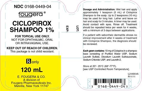 Ciclopirox Shampoo FDA Prescribing Information Side Effects And Uses