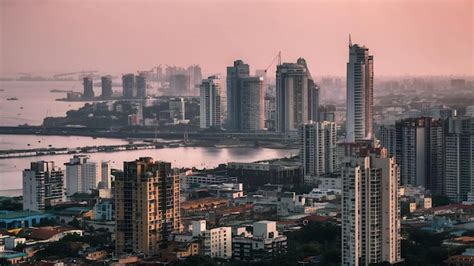 Premium Photo Mumbais Cityscape Around The Bandra Worli Sea Link This