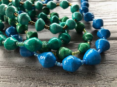 Ugandan Paper Bead Necklaces Etsy