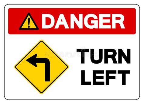 Do Not Turn Left Traffic Road Sign Vector Illustration Isolate On