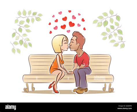 Cartoon Couple Kiss