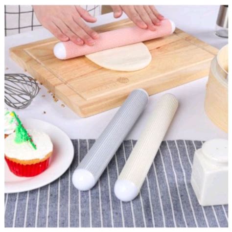 Jual Rolling Pin Bergigi Anti Lengket Penggiling Penggilas Adonan Kue