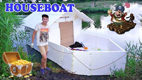 House Boat From Styrofoam Diy Youtube