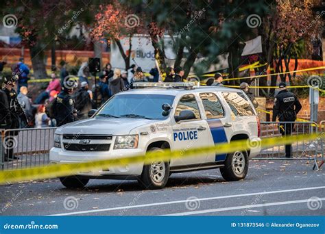 Homeland Security Car Parked at the Protest Editorial Photo - Image of ...