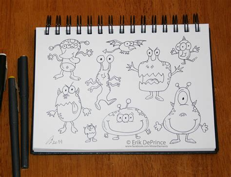 Cute Monster Doodles! by ErikDePrince on DeviantArt