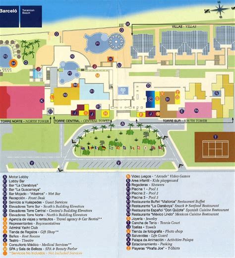 Resort Map Occidental Tucancun Cancun Mexico