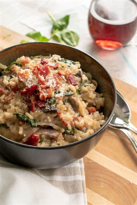 One Pot Easy Bacon Mushroom Risotto • Craving Some Creativity