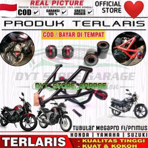 Jual Crashbar Tubular Honda Megapro Monoshock Fi Karbu Primus Crashbar