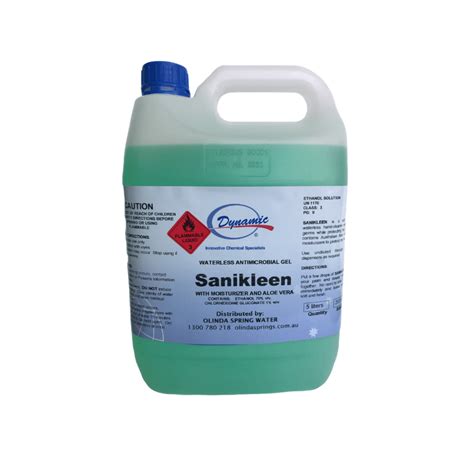 5 Litre Gel Hand Sanitiser 70 Alcohol Based Olinda Spring Water