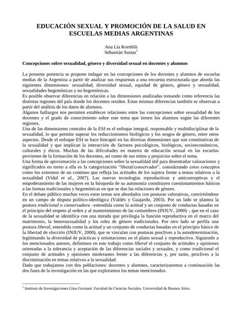 Pdf EducaciÓn Sexual Y PromociÓn De La Salud Rvicioitclbibliotecagtgt19