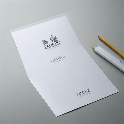 Maqueta Realista Del Logotipo En Papel Blanco Foto Premium