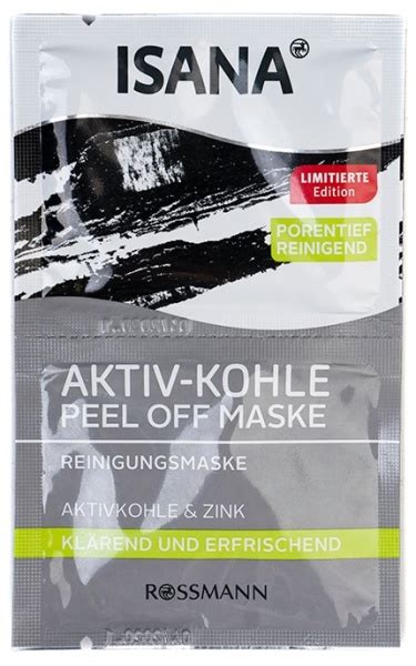 Маска пленка для кожи лица ISANA Active Kohle Peel off maske для