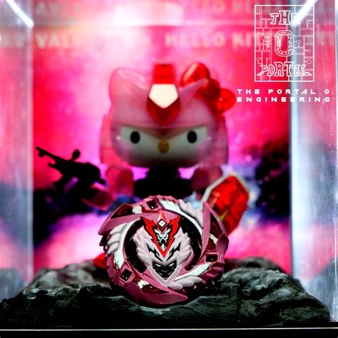 Hello Kitty X Gundam X Valkyrie Pink Galaxy Diorama Display Set