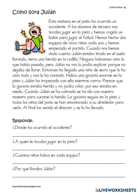 Actividad Interactiva De Lectura Para De Primaria Puedes Hacer Los