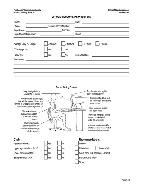 Fillable Ergonomic Form 2020 2022 Fill And Sign Printable Template