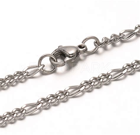 304 Stainless Steel Figaro Chains Necklaces