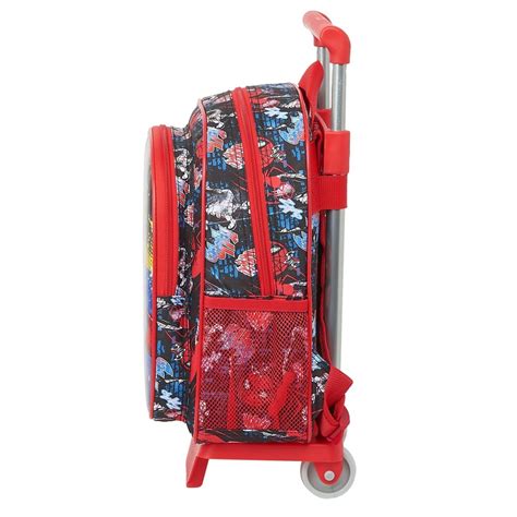 Sac à dos à roulettes Spiderman Go Hero Red 34 CM Trolley maternelle