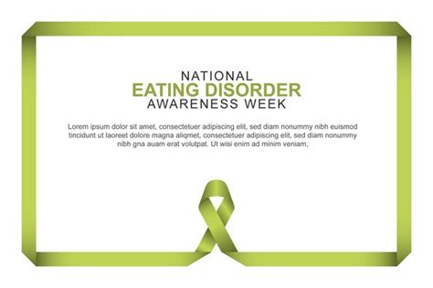 Premium Vector National Eating Disorder Awareness Week Background