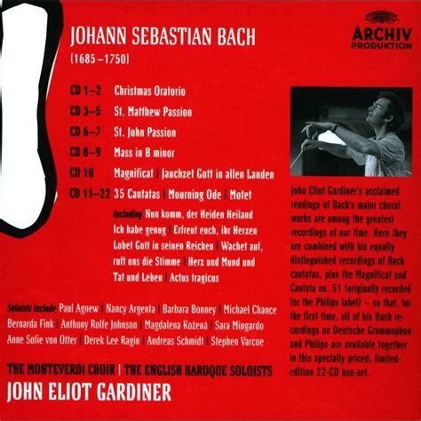 John Eliot Gardiner Bach Sacred Masterpieces And Cantatas Cd Box