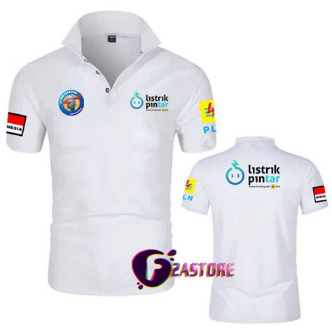 Jual BAJU Kerah Mode Polo LISTRIK PINTAR Depan LOGO PLN BAJU PLN