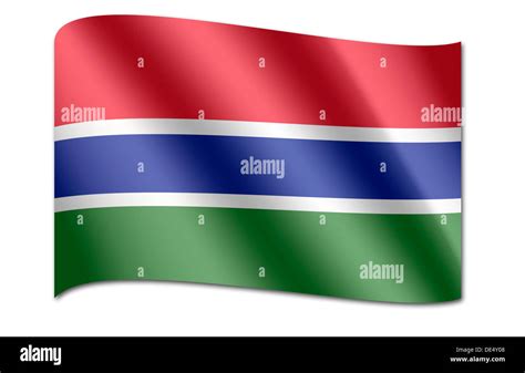 Flag Of Gambia Stock Photo Alamy