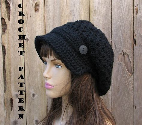 Crochet Newsboy Hat Pattern Crochet Pattern Pdf Pattern No Etsy