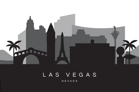 Las vegas skyline silhouette Vectors & Illustrations for Free Download ...