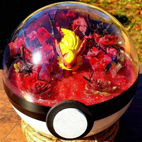 Pokemon Terrarium Extra Large Espeon Pokeball Diorama Etsy