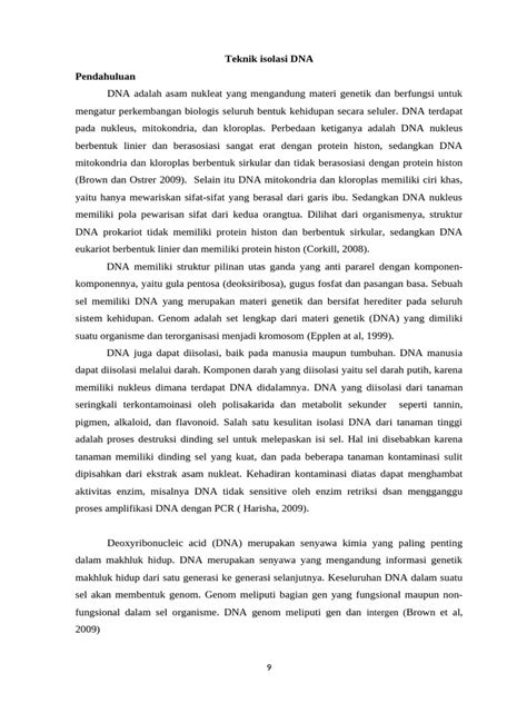 Teknik Isolasi Dna Pdf