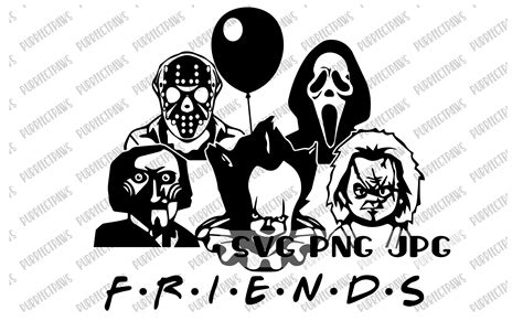 Halloween Friends Svg Horror Movies Scary Cut File Etsy