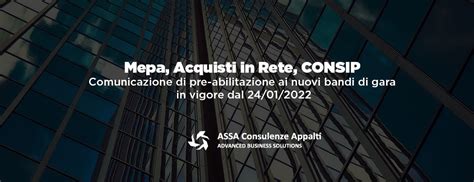 Mepa Acquisti In Rete Consip Assa Consulenze Appalti