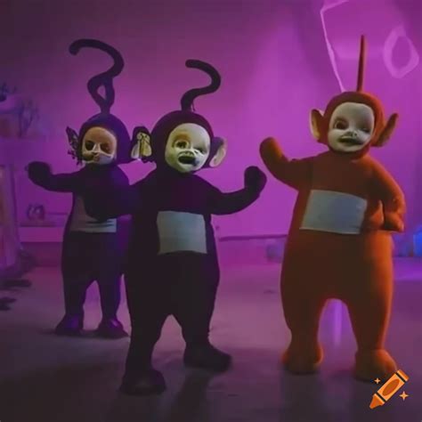 David Schwimmer And George Clooney As Teletubbies At A Spooky Halloween