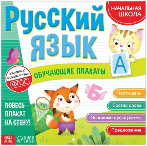 Russian Language Educational Poster Russian Alphabet